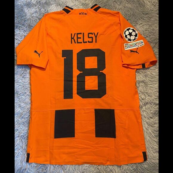 SHAKHTAR DONETSK 2023/24 MATCH Issue/WORN JERSEY KELSY #18 CHAMPIONS LEAGUE - Picture 2 of 9